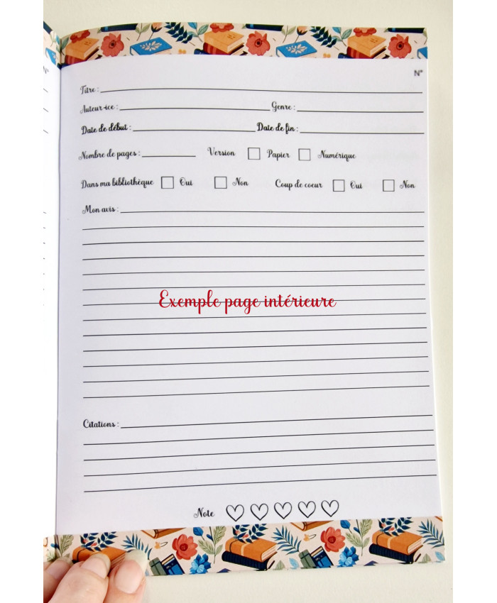 Carnet de suivi Mes lectures vintage