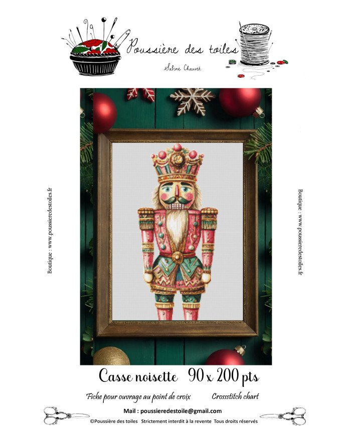 Grille point de croix : Casse noisette Papier