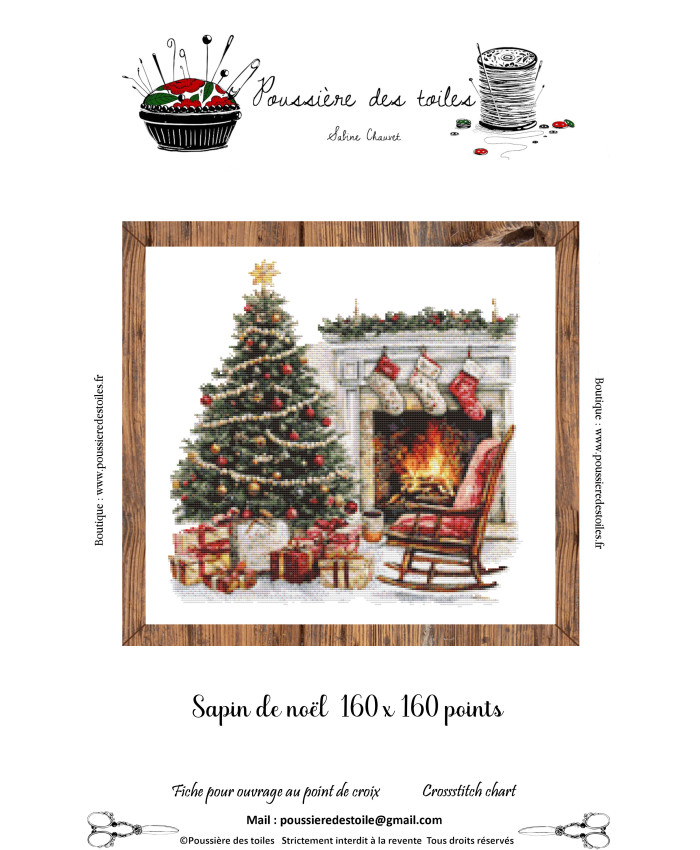 Grille point de croix : Sapin de noël PDF gratuit