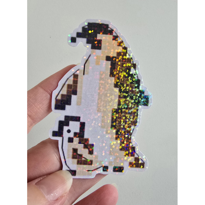 Stickers holographique Pingouin abc hiver