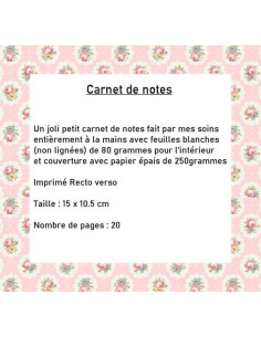Carnet de notes, organisation, petit carnet Cerfs 2