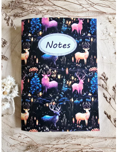 Carnet de notes, organisation, petit carnet Cerfs
