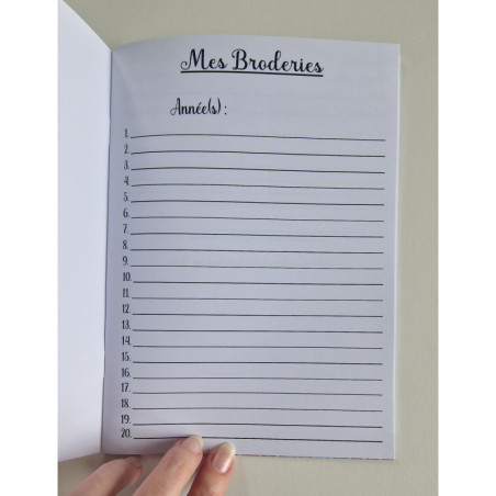 Carnet de suivi Mes broderies