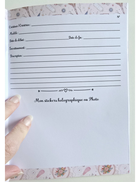Carnet de suivi Mes broderies