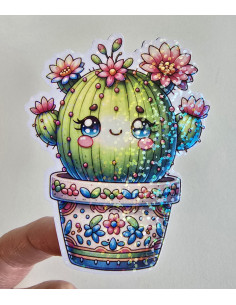 Stickers holographique Cactus