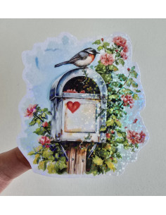 Stickers holographique Bird letters