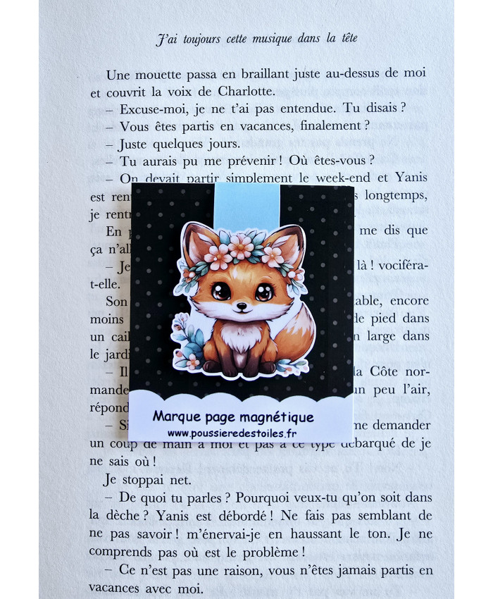 Marque page magnétique renard