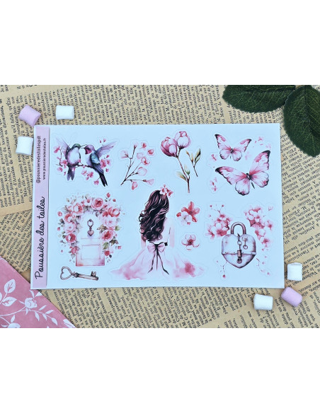 Feuille d’autocollants, Stickers pour Bullet Journal love