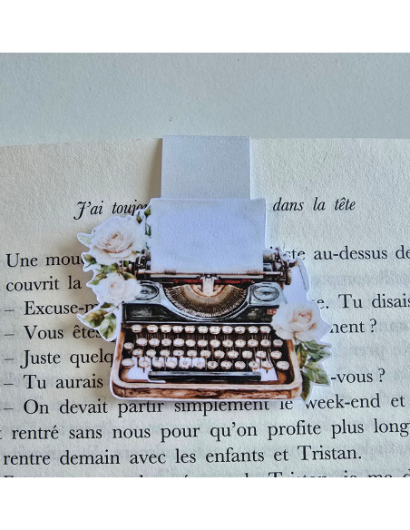 Marque page magnétique machine à écrire