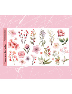 Feuille d’autocollants, Stickers pour Bullet Journal plantes