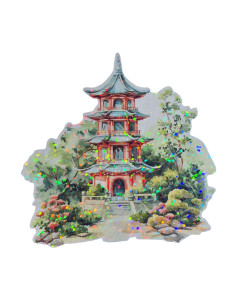 Stickers holographique Temple