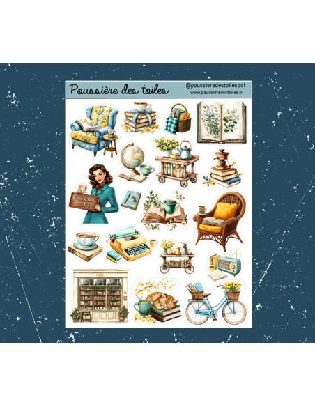 Feuille d’autocollants, Stickers pour Bullet Journal détente