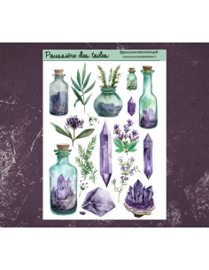 Feuille d’autocollants, Stickers pour Bullet Journal magie potion