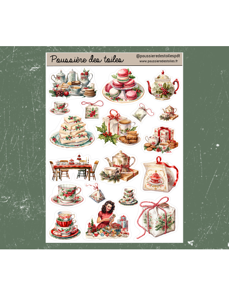 Feuille d’autocollants, Stickers pour Bullet Journal noël