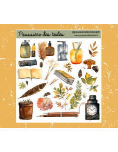 Feuille d’autocollants, Stickers pour Bullet Journal boisson