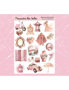 Feuille d’autocollants, Stickers pour Bullet Journal asie