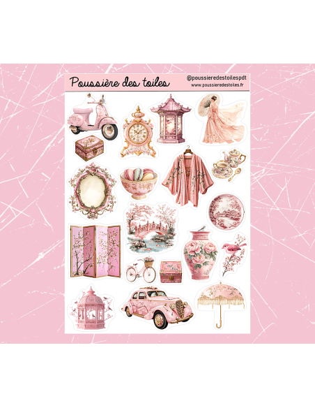 Feuille d’autocollants, Stickers pour Bullet Journal asie