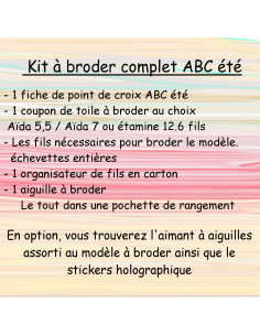 Kit à broder ABC été 2