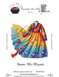 Grille point de croix : Kimono