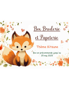 Box broderie et papeterie Kitsune en Pré-commande