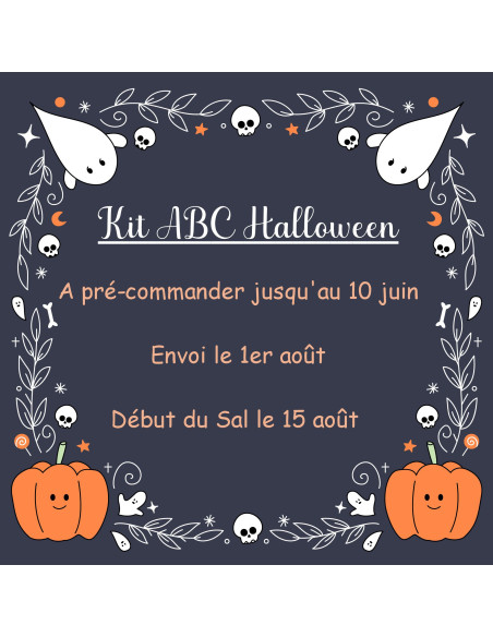 Kit à broder ABC Halloween en pré-commande