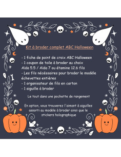 Kit à broder ABC Halloween en pré-commande 2
