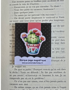 Marque page magnétique Cactus coeur 2