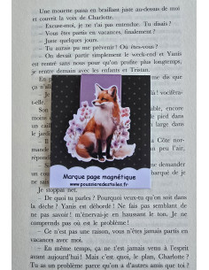 Marque page magnétique renard campanules 2