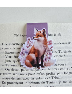 Marque page magnétique renard campanules