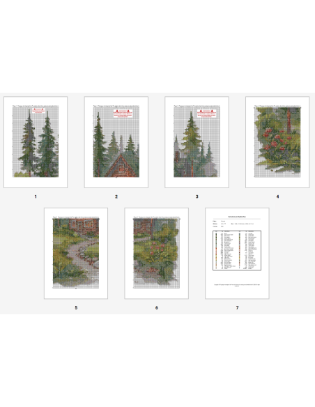 Grille point de croix : Paysage montagnard  PDF