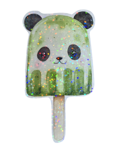 Stickers holographique glace panda