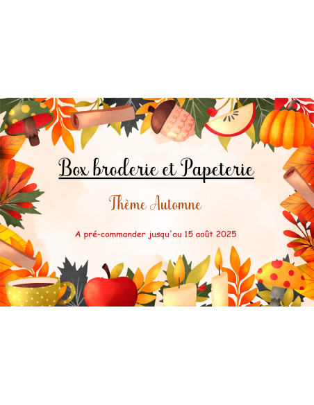 Box broderie et papeterie Automne en Pré-commande
