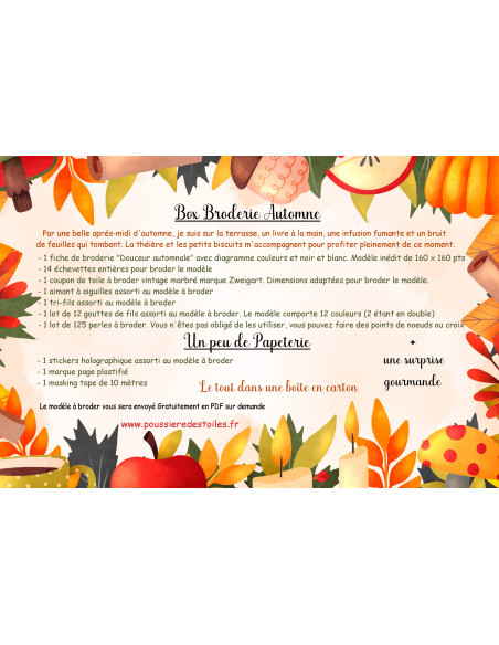 Box broderie et papeterie Automne en Pré-commande