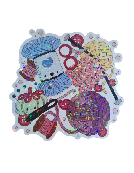 Stickers holographique Couture kawaïï