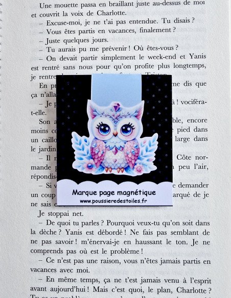 Marque page magnétique chouette