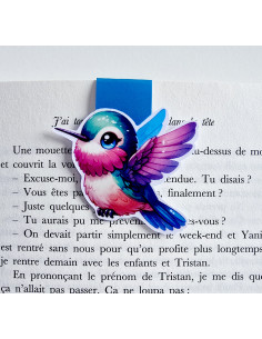 Marque page magnétique colibri
