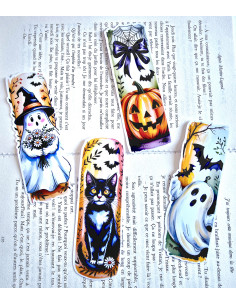 Lot de 4 Marque-pages abeille halloween 2