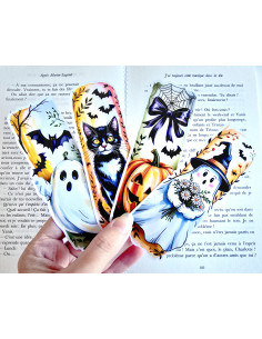 Lot de 4 Marque-pages abeille halloween