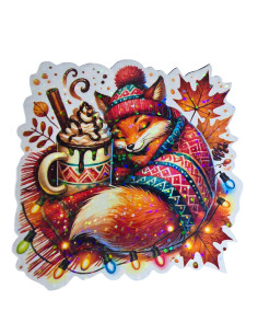 Stickers holographique renard