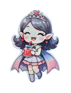 Stickers holographique vampire