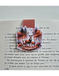 Marque page magnétique cerfs