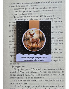 Marque page magnétique biche 2