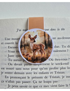 Marque page magnétique biche