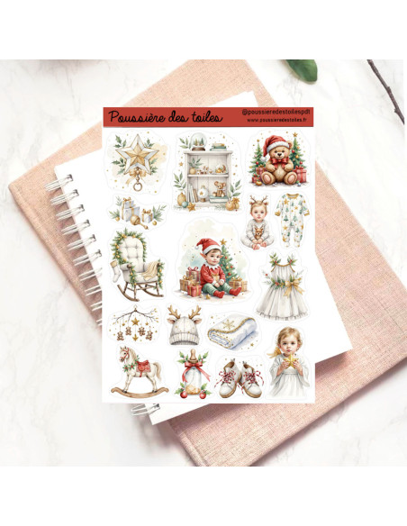 Réf 159 Feuille d’autocollants, Stickers pour Bullet Journal ange