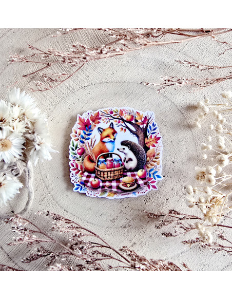 Poussière à aiguilles : renard herisson