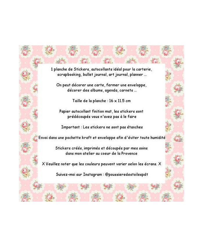 Réf 166 Feuille d’autocollants, Stickers pour Bullet Journal cirque