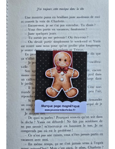 Marque page magnétique bonhomme pain d'épices 2