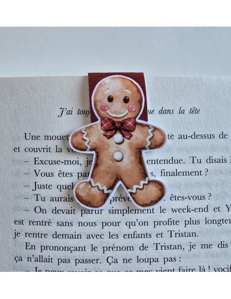 Marque page magnétique bonhomme pain d'épices