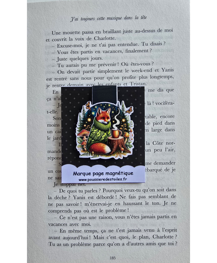 Marque page magnétique renard