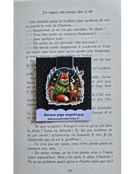 Marque page magnétique renard